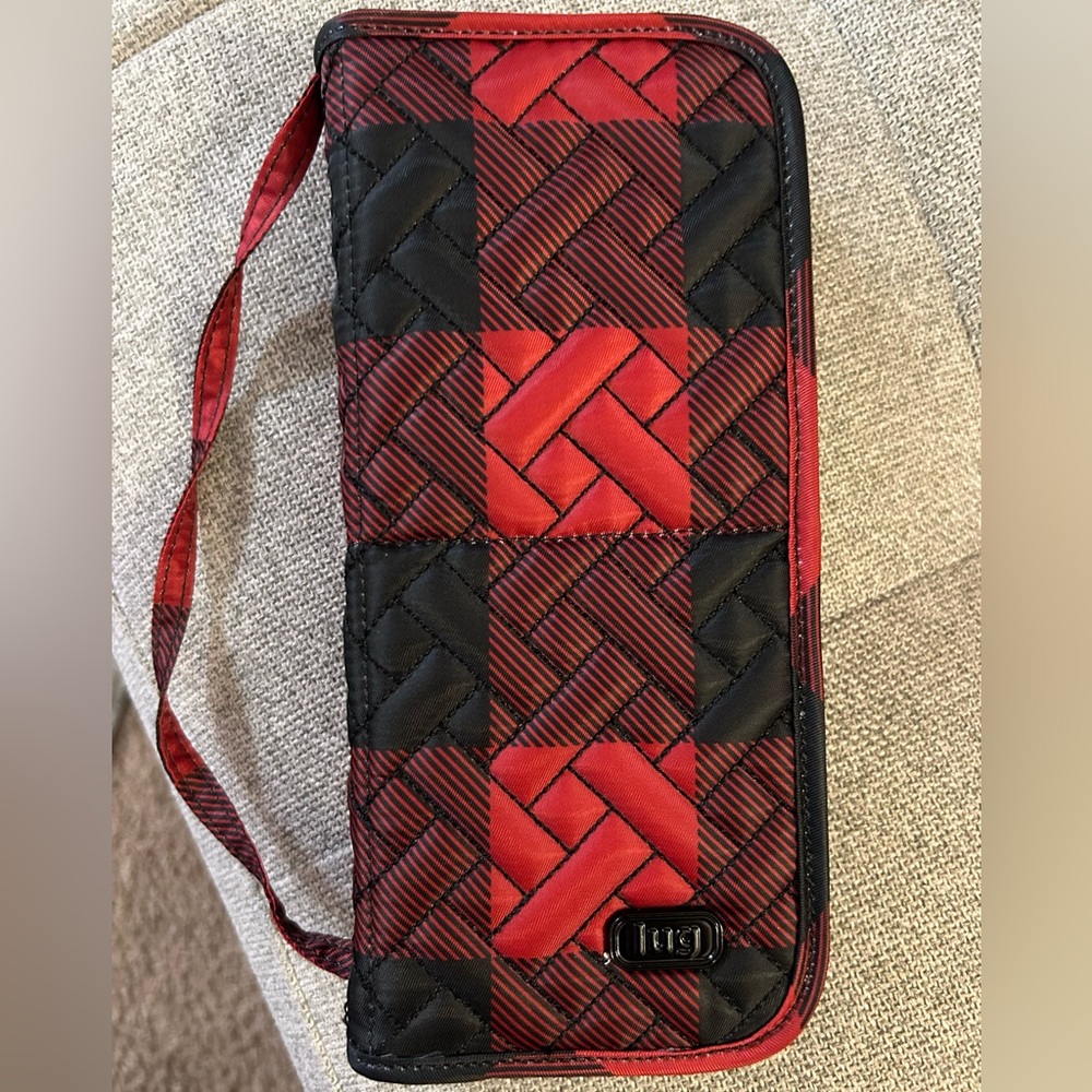 Lug Sleeper Buffalo Check Red makeup, pencil case